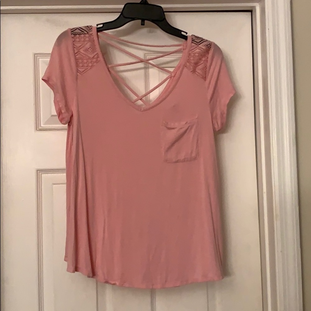 Pink lace shirt